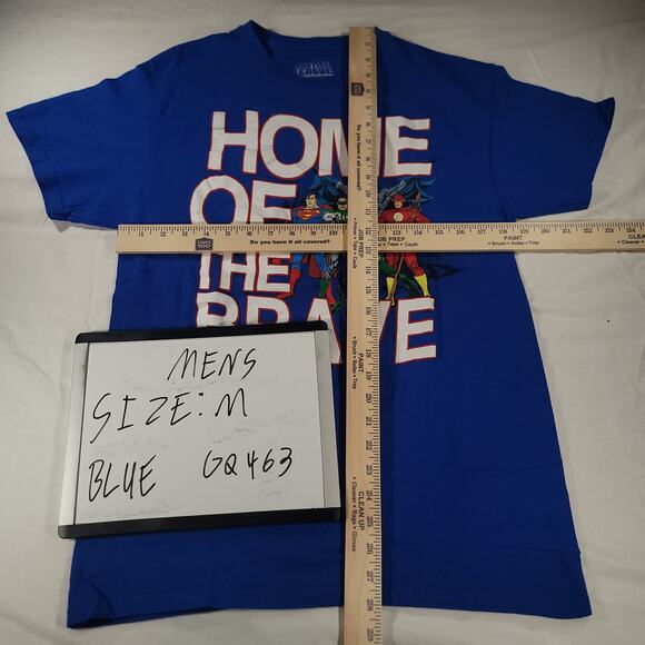 DC Super Heros Short Sleeve Graphic Crew Neck T Shirt Mens Size Medium M Blue - Picture 6 of 9